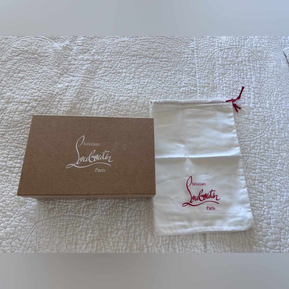 Christian Louboutin White Dust Bag and Brown Box